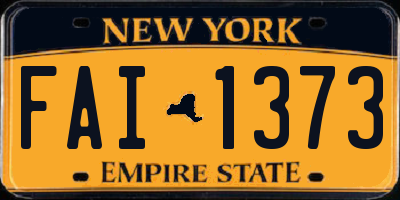 NY license plate FAI1373