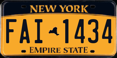 NY license plate FAI1434