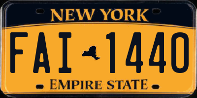 NY license plate FAI1440