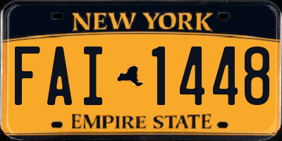 NY license plate FAI1448