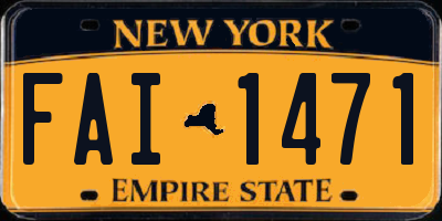 NY license plate FAI1471