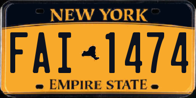 NY license plate FAI1474