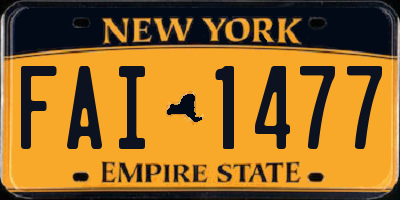 NY license plate FAI1477