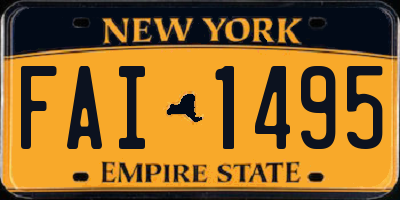 NY license plate FAI1495
