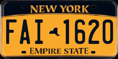 NY license plate FAI1620
