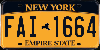 NY license plate FAI1664