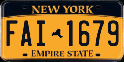 NY license plate FAI1679