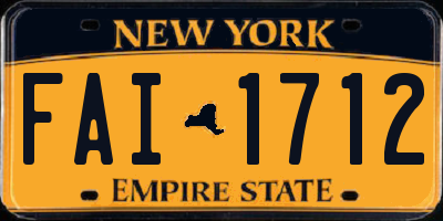 NY license plate FAI1712
