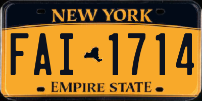 NY license plate FAI1714