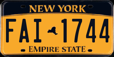 NY license plate FAI1744