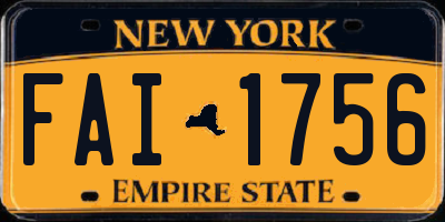 NY license plate FAI1756