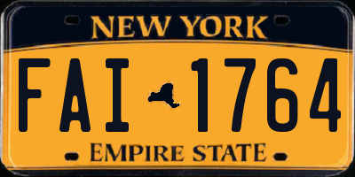 NY license plate FAI1764