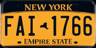 NY license plate FAI1766