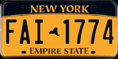 NY license plate FAI1774