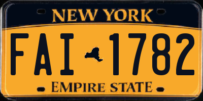 NY license plate FAI1782