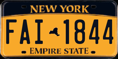NY license plate FAI1844