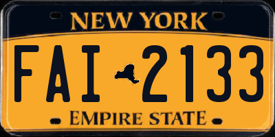 NY license plate FAI2133