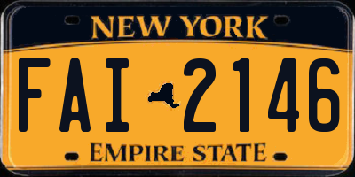 NY license plate FAI2146
