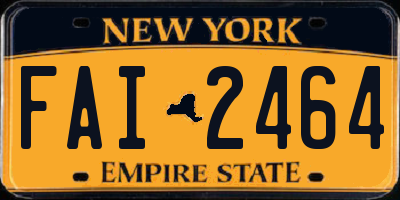 NY license plate FAI2464