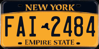 NY license plate FAI2484