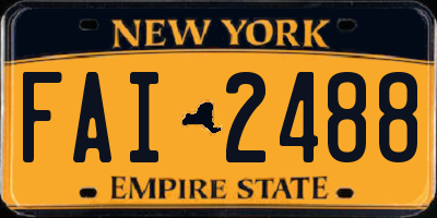 NY license plate FAI2488