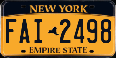 NY license plate FAI2498