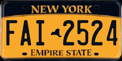 NY license plate FAI2524