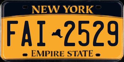 NY license plate FAI2529