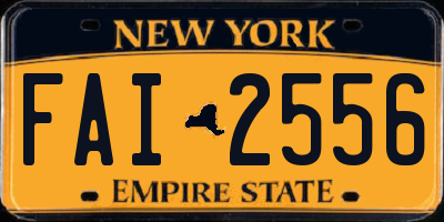 NY license plate FAI2556