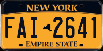 NY license plate FAI2641