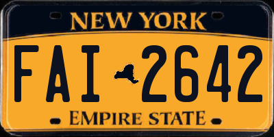 NY license plate FAI2642