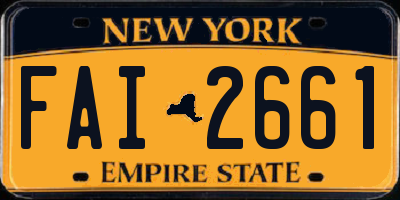 NY license plate FAI2661
