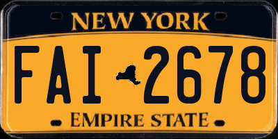 NY license plate FAI2678