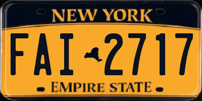 NY license plate FAI2717