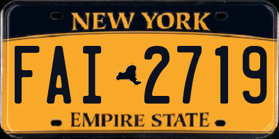 NY license plate FAI2719