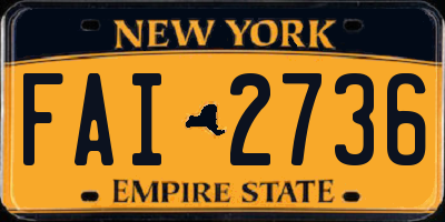 NY license plate FAI2736