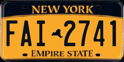 NY license plate FAI2741