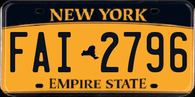 NY license plate FAI2796