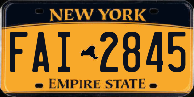 NY license plate FAI2845