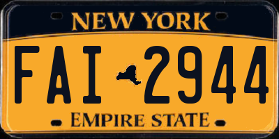 NY license plate FAI2944