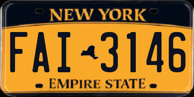 NY license plate FAI3146