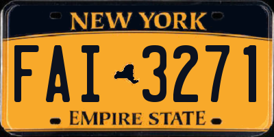 NY license plate FAI3271