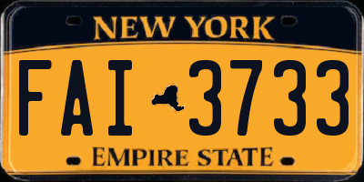 NY license plate FAI3733