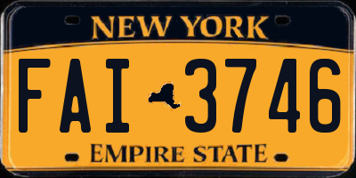 NY license plate FAI3746