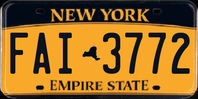 NY license plate FAI3772