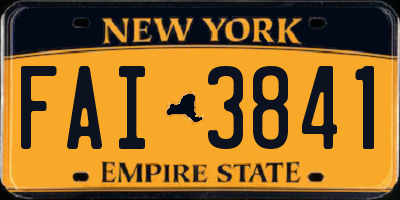 NY license plate FAI3841