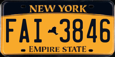 NY license plate FAI3846