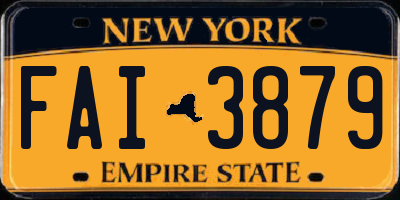 NY license plate FAI3879