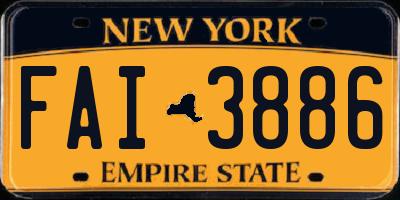 NY license plate FAI3886