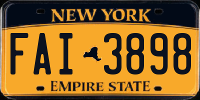 NY license plate FAI3898